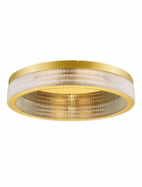 Nova Luce Kinara - plafondlamp - Ø 60 x 11 cm - 70W dimbare LED incl. - goud