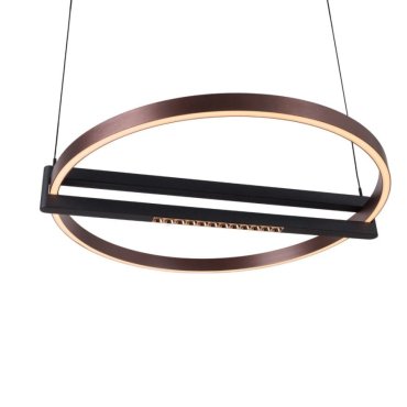 Maxlight Singapur - hanglamp - Ø 63 x 145 cm - 48W LED incl. - zwart en koffie