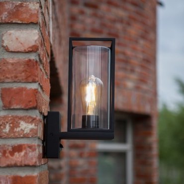 Lutec Flair - buiten wandverlichting met bewegingsmelder - 12 x 17,2 x 31,3 cm - IP44 - mat zwart