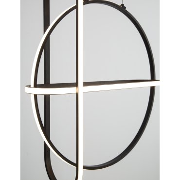 Nova Luce Arte - hanglamp - 52 x 16 x 120 cm - 48,6W dimbare LED incl. - mat zwart