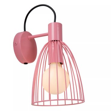 Lucide Macarons - wandlamp - Ø 15 x 19,5 x 29 cm - roze