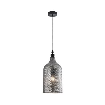 SHOWROOMMODEL - Nova Luce Marou - hanglamp - Ø 19,5 x 120 cm - glimmend grijs en mat zwart