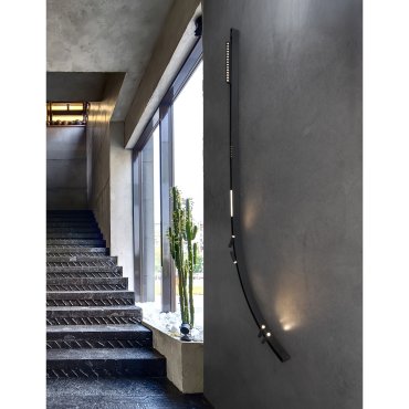 Nova Luce Curve - curve spoor 72 graden - 120 x 4,1 x 7,5 cm - zandzwart