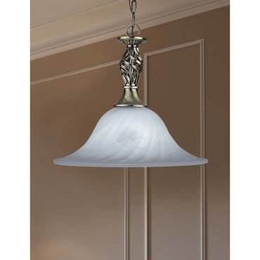 Searchlight Cameroon - hanglamp - Ø 33 x 81 cm - antiek messing