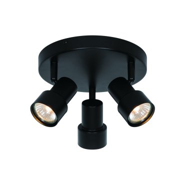 Nordlux Boston 3-rondel - opbouwspot 3L - Ø 5,5 x 13,5 x 20 cm - zwart