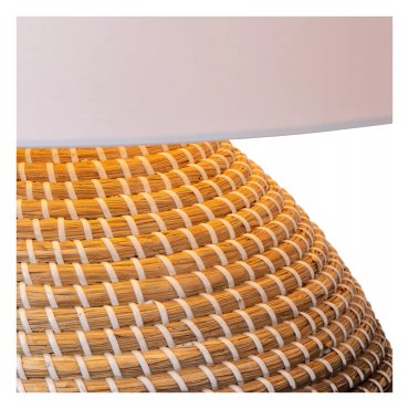 Lucide Maduka - tafellamp - Ø 45 x 61 cm - lichtbruin en wit