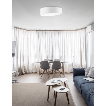 Nova Luce Maggio - plafondverlichting - Ø 50 x 12 cm - 60W LED incl. - zandwit en mat wit