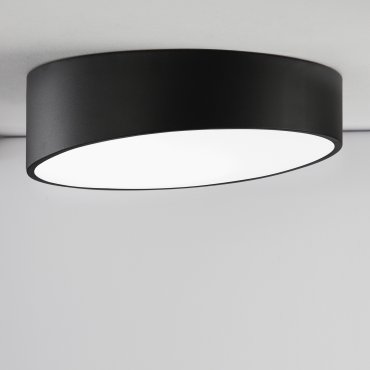 Nova Luce Maggio - plafondverlichting - Ø 40 x 12 cm - 30W LED incl. - zand zwart en mat wit
