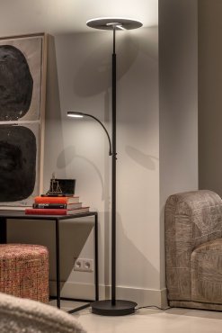 Artdelight Riva - vloerlamp - Ø 30 x 180 cm - 30W dim to warm led incl. - zwart