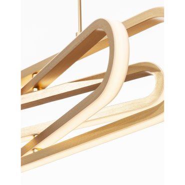 Nova Luce Arte - hanglamp - 64 x 44 x 120 cm - 50W dimbare LED incl. - goud