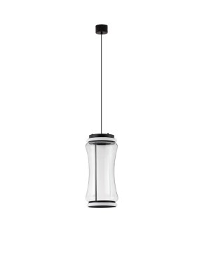 Nova Luce Anapnoe - hanglamp - Ø 21,5 x 250 cm - 21W dimbare LED incl. - mat zwart