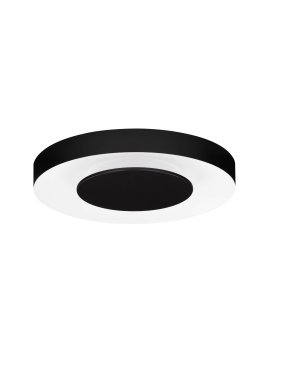 Nova Luce Pada - plafondlamp - Ø 40 x 5 cm - 25W dimbare LED incl. - zandzwart en wit