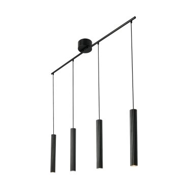 Nordlux Vico 4-rail - hanglamp - 115,5 x 5 x 170 cm - zwart