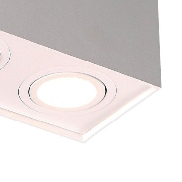 Maxlight Basic Square - opbouwspot 2L - 19 x 12 cm - wit