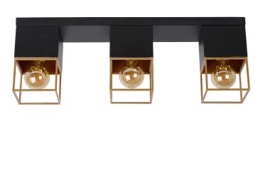 Lucide Rixt - plafondverlichting - 54 x 10 x 18 cm - zwart