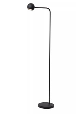 Lucide Comet - oplaadbare vloerlamp - 38,1 x 22 x 138 cm - 3 stap dimmer - 3W dimbare LED incl. - zwart