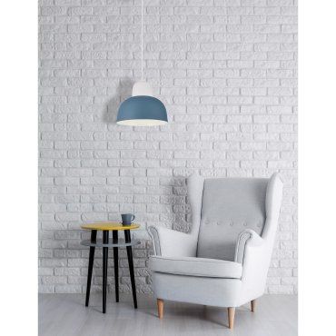 Nova Luce Victoria - hanglamp - Ø 26 x 120 cm - blauw en wit