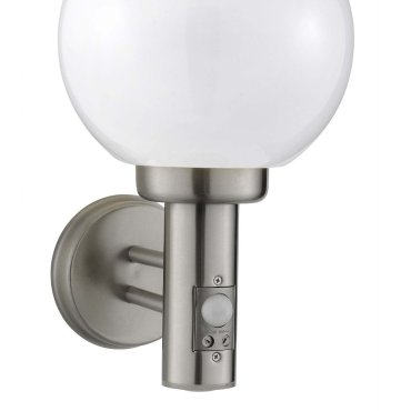 Searchlight Orb Lanterns - buiten wandverlichting met bewegingsmelder - 20 x 33 cm - IP44 - roestvrij staal