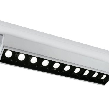 ONE Light Adjustable LED Linear Track Light - rail spot - 3-fase railsysteem - 58 x 6 x 8 cm - 10 x 5W LED incl. - wit - warm witte lichtkleur