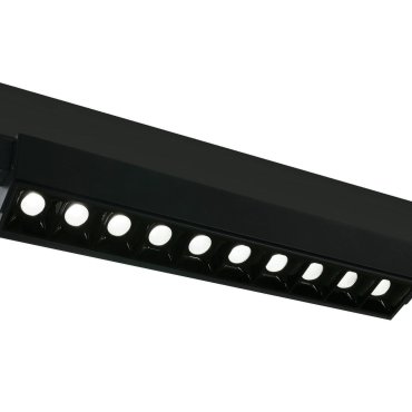 ONE Light Adjustable LED Linear Track Light - rail spot - 3-fase railsysteem - 58 x 6 x 8 cm - 10 x 5W LED incl. - zwart - witte lichtkleur