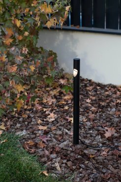 Faro Bezel - tuinpaal op piek - Ø 4 x 80 cm - 8W LED incl. - IP65 - zwart