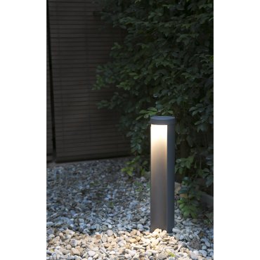 Faro Chandra - tuinpaal - 9 x 45 cm - 7W LED incl. - IP54 - donkergrijs