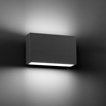Faro Tane - wandverlichting - 20 x 8 x 12 cm - 7W LED incl. - IP44 - donkergrijs