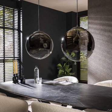 Vico Bubble Shaded XL - hanglamp - 110 x 40 x 150 cm - zwart