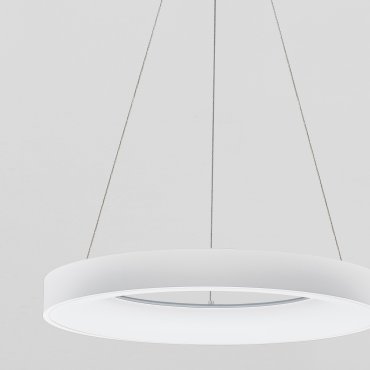 Nova Luce Rando Thin - hanglamp - Ø 60 x 120 cm - 50W dimbare LED incl. - zandwit - witte lichtkleur