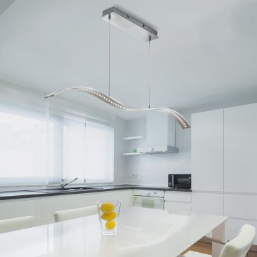 Searchlight LED Bar Lights - hanglamp - 100 x 8 x 120 cm - 10W LED incl. - satijn zilver