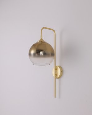 Artdelight Dajano - wandlamp - 15,5 x 54 cm - mat goud