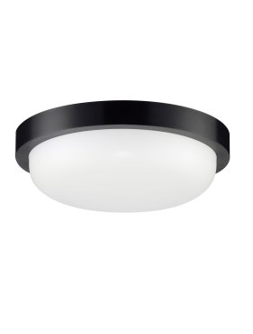 Nova Luce Reo - buiten plafondverlichting - Ø 23,5 x 7,5 cm - 19W LED incl. - IP65 - zandzwart