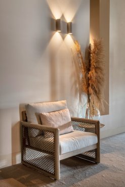 Artdelight Brody - wandlamp - Ø 7,2 x 18 cm - 2 x 4W LED incl. - IP54 - champagne