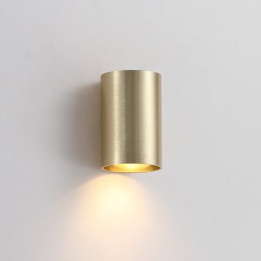 Searchlight Round - wandlamp - Ø 6,5 x 10 cm - goud