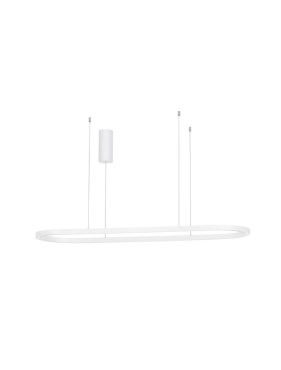 Nova Luce Cuppe - hanglamp - Ø 120 x 200 x 35 cm - 58W dimbare LED incl. - zandwit