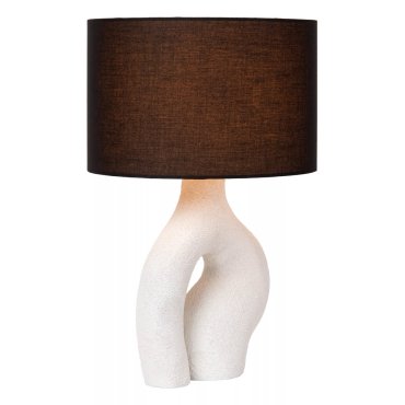 Lucide Forma - tafellamp - Ø 34 x 54 cm - wit met zwart