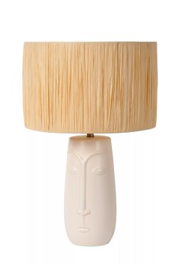 Lucide Viso - tafellamp - Ø 36 x 56 cm - beige en wit