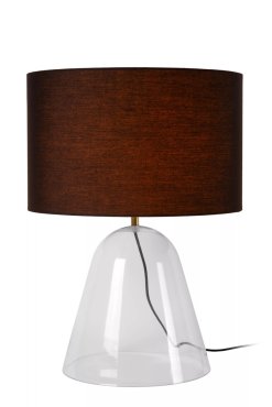 Lucide Campana - tafellamp - Ø 40 x 52,9 cm - zwart en transparant