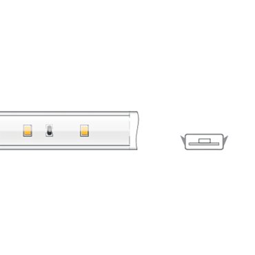 KLUS LED strip - 1cm breed, 500cm lengte - 24Vdc - dimbaar - 4,8W LED per meter - 70 LEDs per meter - IP65