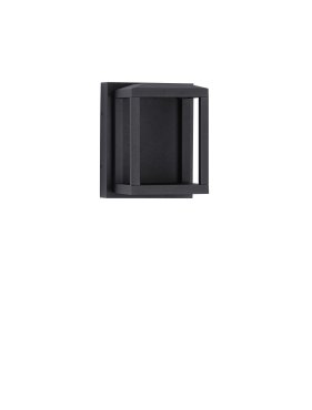 Nova Luce Prive - buiten wandverlichting - 10 x 13 x 12 cm - 9W LED incl. - IP65 - zandzwart