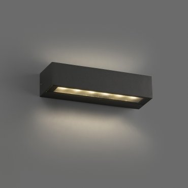 Faro Doro - wandverlichting - 22 x 7 x 4,8 cm - 13W LED incl. - IP65 - donkergrijs