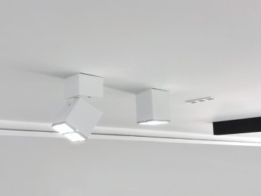 VK Lighting Kyvos - opbouwspot - 6,05 x 6,05 x 8 cm - 8W LED incl. - wit