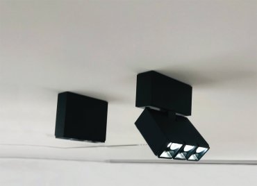 VK Lighting Triton - opbouwspot - 9,5 x 3 x 11 cm - 6W LED incl. - zwart