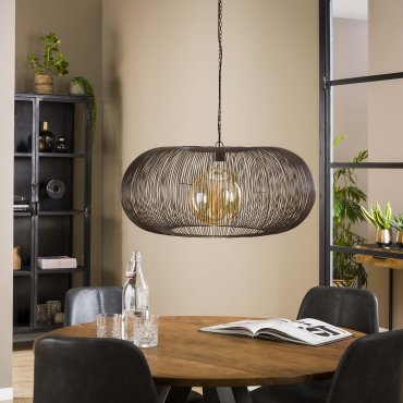 Vico Copper Twist - hanglamp - Ø 70 x 150 cm - koper