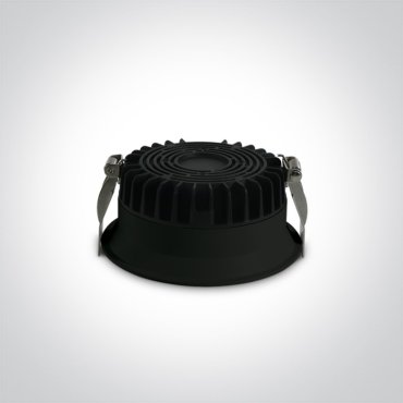 ONE Light Downlights Fixed LED - inbouwspot - Ø 120 mm, Ø 110 mm inbouwmaat - 12W LED incl. - zwart