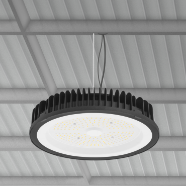 Century Italia Discovery Max - plafond/hanglamp - Ø 26 x 6 cm - 150W LED incl. - IP65 - zwart