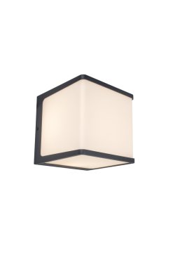 Lutec Doblo - buiten wandverlichting - 15 x15 x15 cm - 19,1W LED incl. - IP54 - donkergrijs