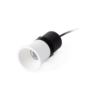 Faro Fox - inbouwspot - Ø 50 mm, Ø 40 mm inbouwmaat - 7W dimbare LED incl. - mat wit