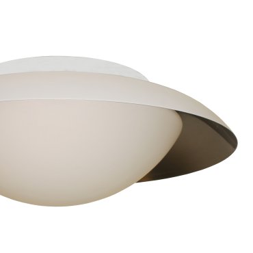 Artdelight Mush - badkamer plafondverlichting - Ø 35 x 11 cm - 12W LED incl. - IP44 - wit en staal