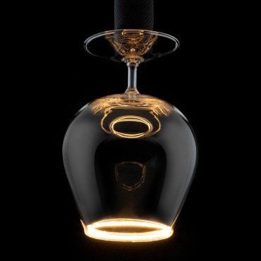 Segula LED lamp - Floating Cognac - Ø 18 x 29 cm - E27 - 6W dimbaar - 2200K - transparant